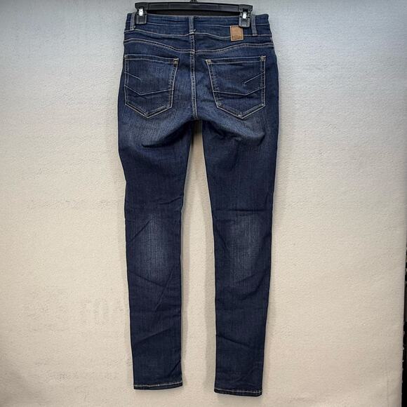 BKE Denim Jeans Women's 27R (4) Dark Blue Stella Mid-Rise Skinny Preppy EUC - Picture 2 of 13